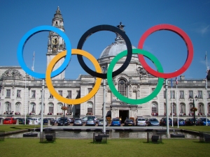 Olympic Rings Cardiff 2012